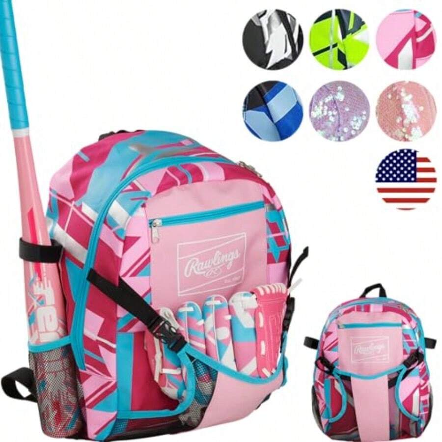 RAWLINGS Remix Youth Tball Mochila Rosa AMARTBBK-P - Rosa - Ver 1