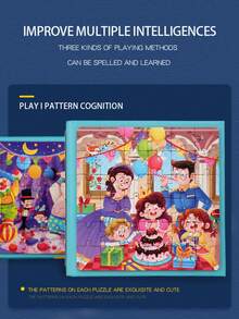 1 Hộp Ghép Hình Trẻ Mầm Non, Độ Khó Phân Cấp, Đồ Chơi Ghép Hình Cho Trẻ Em, Đồ Chơi Giáo Dục Sớm Giúp Phát Triển Toàn Diện Não Bộ & Cải Thiện Khả Năng Tập Trung - Nhiều màu - Xem 10