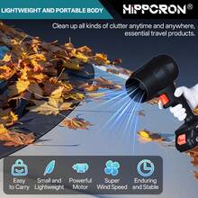 HIPPCRON 21V 无绳吹叶机 - 园艺工具、园艺用品、家用电器，轻便手持式电动吹叶机，适用于花园、清扫落叶、灰尘、汽车、积雪和冰块，多功能家居和庭院清洁工具 - 不含電池 - 查看 8