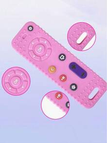 1pc Pet Dog Chew Toy, Silicone Simulated Remote Control Chew Toy, Suitable For Dogs & Cats, Reusable - Multicolor - View 6