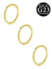 20G钛金鼻环，耳骨环耳环，男女通用，银色/金色可选，鼻中隔环，耳屏环，耳廓环，耳轮环，唇部穿孔饰品，尺寸6mm/8mm/10mm/12mm - 彩色 - 查看 8