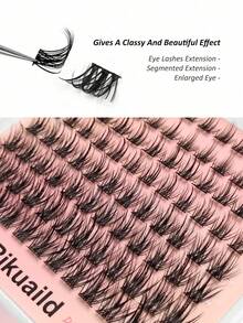 Cluster False Eyelashes, D Curl, Natural Makeup Effect, Individual False Lashes, Thick & Natural Look, Soft Individual Lashes, Enlarging Eyes, Comfortable DIY, Easy Lash Extension At Home, Lash Cluster, Individual False Lashes, False Eyelashes - D - View 4