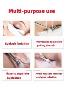 50 Cặp Miếng Dán Nối Mi, Miếng Gel Phủ Lông Mi, Miếng Miếng Dán Mắt Không Xơ (Dùng Cho Nối Mi), Dụng Cụ Nối Mi, Miếng Bảo Vệ Cách Ly Mi Nối - trắng - Xem 3