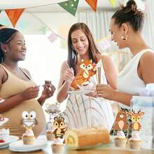 1 Set Forest Animal Shaped Cake Toppers, Party Cake Decoration Cards - Cake Insert - View 4