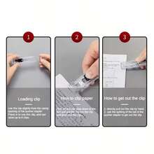 1pc Transparent Clip Storage Box + 50pcs Clips; Suitable For Organizing Documents, Student Exam Papers, Snack Packaging And Stationery; Part Of Creative Stationery Series; Office Desk Accessory; Essential For Keeping Tidy; Back To School Gift; Stationery; Office Supplies - Sets - View 7