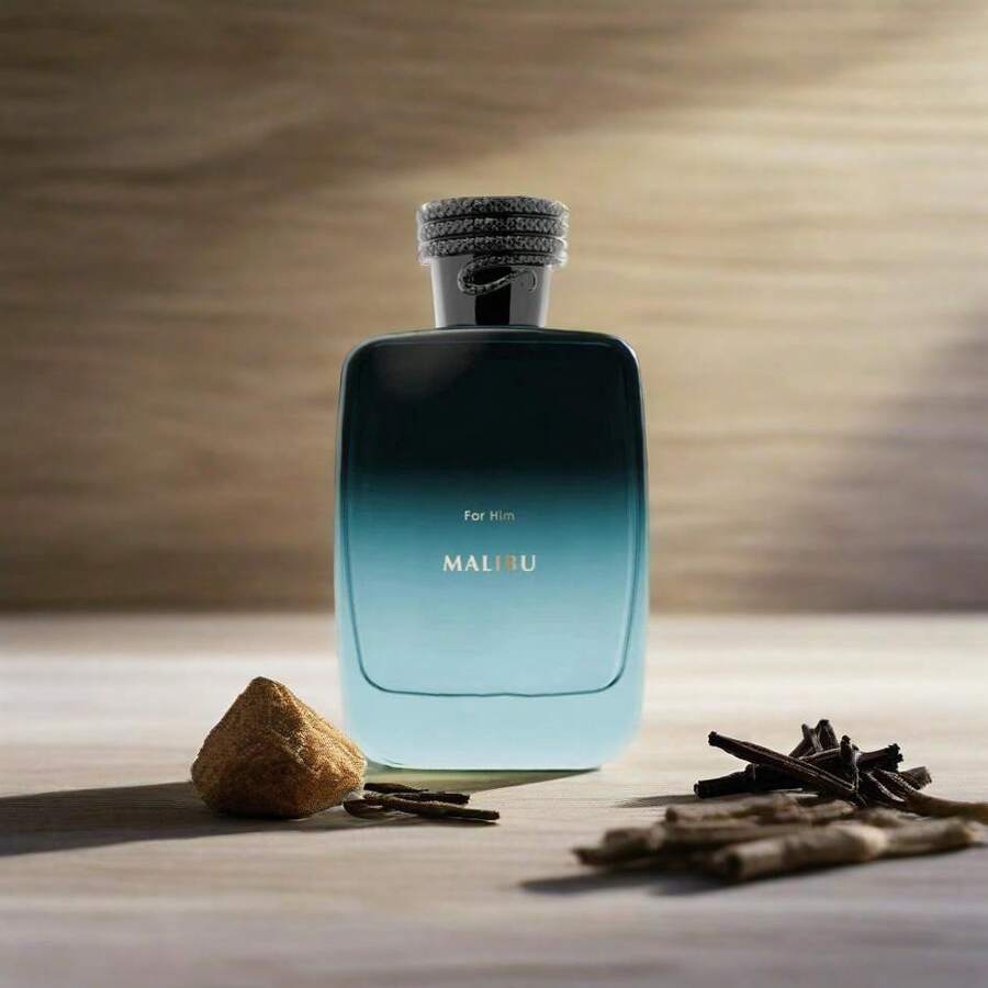 Perfume Hawac MALIBU For Him para hombre, Eau de Parfum en spray de 100 ml (3.4 oz), fragancia fresca y revitalizante de Hawac, perfume de alta calidad y larga duración. - Leñoso y terroso - Ver 1