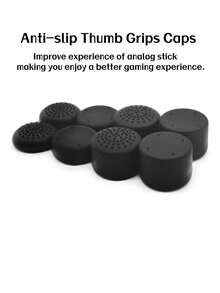 1 Set PlayStation5 Controller EVA Storage Case + 8pcs Controller Joystick Cap, Anti-Drop, Anti-Dust, Anti-Scratch, Anti-Explosion, Waterproof, Enhanced Gaming Experience - View 8