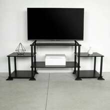 No Tools TV Stand For TVs Up To 40", True Black Oak Finish - 預設 - 查看 3