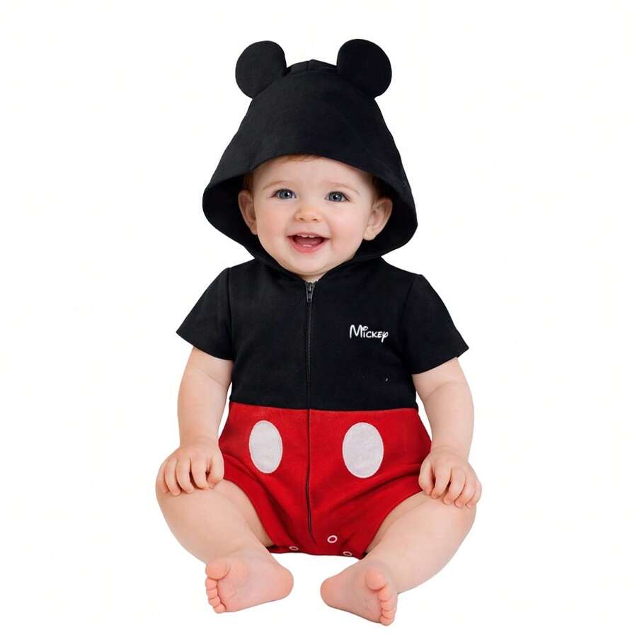 Pañalero con gorro estampado para Bebé - Negro - Ver 1