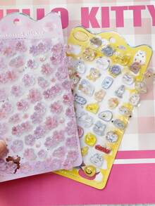 3D Diamond Embossed Stickers. High-Quality Embossed Decorative Stickers Suitable For Phone Cases, Home, Living Room, Party, Various Holiday Gifts, Fashion, Fashion Item, Luxury, Sewing, DIY, Graduation Ceremony - School Opening Ceremony, Back To School Gift, Decoration. - Multicolor - View 11