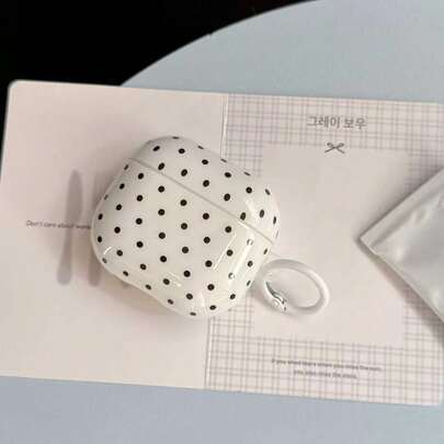 韩版简约撞色波点耳机套，适用于 4/Pro3/新款 Pro2，第三代苹果无线蓝牙耳机保护壳，第二代和第三代 1/2