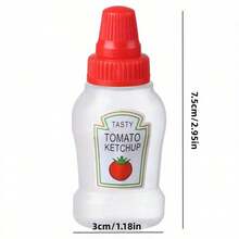 4 chai nhỏ đựng nước sốt, bình đựng nước chấm salad, chai nhựa đựng gia vị dạng bóp. - Nhiều màu - Xem 3