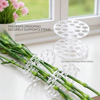 Versatile Transparent Spiral Flower Arranging Fixation Tool, Invisible Floral Art Accessory For Home European Style Flower Arrangement