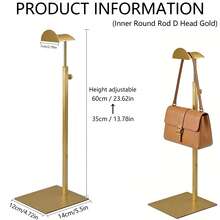 Gantungan Tas Batang Dalam Bulat yang Dapat Ditarik dari Baja Tahan Karat, Rak Gantung yang Dapat Diatur Ketinggiannya. Cocok untuk Menggantung Tas, Perhiasan, dan Penyimpanan Aksesoris, Berlaku untuk Butik, Lounge, Meja Rias, dan Pusat Perbelanjaan. Tersedia dalam Warna Emas/Perak. - 1PC - View 10