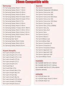 1条20毫米星空金属链表带，适用于三星Galaxy Watch 7/FE/6/5/4 40毫米/44毫米/5 Pro 45毫米/6 Classic 43毫米/47毫米；时尚纤薄女士表带，适用于华为GT2 GT3 42毫米/GTS 4 3 2 2e 2mini 4mini；时尚智能手表表带，适用于三星Galaxy Watch - 星光色 - 查看 7