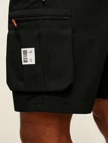 AHTELB Men's Outdoor Casual Cargo Shorts, Spring/Summer - Black - View 3