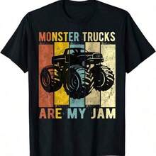 Casual Cotton T-Shirt Unisex, Boys Summer Outfits Tween Summer Clothes, Family Matching Outfit, Tween Girls Clothing Cute Boy's Summer Top - MONSTER TRUCK JAM Cartoon Print Short Sleeve Crew Neck T-Shirt - Casual Outing Tee Gift Teen Girls T-Shirts Young Boys Shirts School Girl Outfit Baby Tee Kids Clothes Girls Matching Family Outfits Christmas Gift For Boys & GirlsBoys' T-Shirts Girls' T-Shirts Girls' Gifts Teenage Girls' Clothing Boys' Clothing Gifts For Teenage Boys Fresh Girlish Style T-Shirts Girls' Tops Girls' T-Shirts Girls' Clothing Boys' Clothing Girls' Clothing Children's New Year Gifts Girls Clothes, Adult And Children's Sizes Gift For Kids, Friends And Family - màu đen - Xem 1