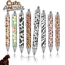 1/4/8/16 Chiếc Bút Bi In Hình Động Vật Họa Tiết Báo Da Báo, Bút Rút Dây, Mực Đen Mảnh, Họa Tiết Rừng Xíu, Safari, Hoa Lá, Số Lượng Lớn, Quà Tặng Cho Tiệc Tả, Gia Đình, Trở Lại Trường Học, Văn Phòng Phẩm, Quà Tặng Ngày Lễ - Họa tiết da báo - Xem 7