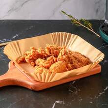 Wooden Pulp Air Fryer Liners, Thickened Leak-Proof, Reusable Baking Mat For Home Cooking - View 3