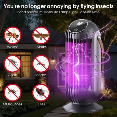 高效电子驱蚊器，灭蚊灯，壁挂式/桌面两用灭蚊器，电子灭蚊灭蝇灯，家用室内电灭蚊器，USB供电，户外露营驱蚊器，夜灯，紫外线LED灭虫灯