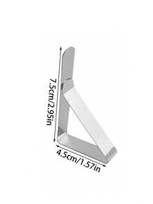 18pcs Stainless Steel Rust-Resistant Tablecloth Clips, Suitable For Home, Restaurant, Picnic, Party Dining Table - Silver - View 3