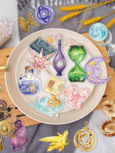 50 miếng dán hình sao dễ thương: Được làm từ chất liệu PET trong suốt với công nghệ dập nổi nhiệt - Có thiết kế sáng tạo và bắt mắt, hoàn hảo để trang trí ván trượt, đàn guitar, vali, ốp điện thoại, bàn làm việc, phong bì và quà tặng.