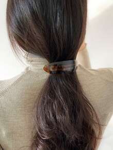 1个法式金色标签纹理发夹，半扎发夹，后脑勺夹，弹簧夹，顶部夹，优雅发饰，适合日常、假日佩戴，节日礼物，爪夹，夏季，旅行 - 彩色 - 查看 3