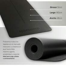 Tapete de Yoga Pro Mat 5 mm - 183 x 68 cm - Antideslizante en PU y caucho de alta densidad - Soporte y amortiguación para yoga pilates y entrenamiento en casa - Verde - Ver 4