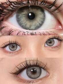 MESIRU 1 farbige Augen Make-up weiche Kontaktlinsen Jahreslinsen Kontaktlinsen Brillen Kosmetiklinsen - Grau - Übersicht 1