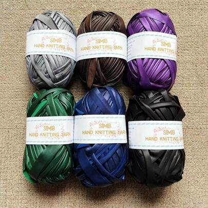 4 Balls/Pack 400g High-Quality Polyester Pana Pima T-Shirt Yarn, 14.1oz Per Piece - High Elasticity Matte, Solid Color, Suitable For Crochet And Knitting Projects, Great For DIY Handmade Bags, Baskets And Decorations