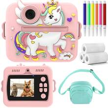 Kids Instant Print Camera, Kids Camera Instant Print, 1080P HD Video, Suitable For 3-12 Years Old Children, Christmas Birthday Gift, Boys Girls Christmas Birthday Gift, Portable HD Digital Camera Toy, Portable Camera - X7D-pink - View 14