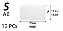 12 piezas de bolsas con cremallera de malla, bolsitas con cremallera de malla de PVC, sobres con cremallera de malla de plástico impermeable, carpetas, bolsas organizadoras de malla de uso múltiple, bolsas de almacenamiento de documentos transparentes, de vuelta a la escuela, bolsas con cremallera para archivos, bolsas de clasificación de juguetes rompecabezas, estuches, carpetas, bolsas de almacenamiento de artículos de oficina, bolsas de regalo - Multicolor - Ver 13