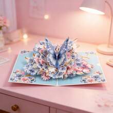 Thiệp chúc mừng sinh nhật hoa nổi 3D, thiệp chúc mau khỏe, thiệp cảm ơn, quà sinh nhật cho nữ, nam, mẹ, bạn bè. - Thiệp chúc mừng hình bướm - Xem 1