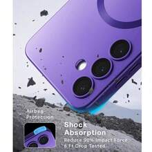 1个Hadaasi紫色奢华磁吸手机壳，兼容三星Galaxy S26 Ultra/S26 Plus/S26/S26 Edge/S26 Pro/S25 Ultra/S25 Plus/S25/S25 Edge/S25 FE，采用柔软TPU材质，也兼容苹果 Air、17、17 Pro、17 Pro Max、17e、16e、15、14、13、12、11 Pro Max Plus。 - 紫色 - 查看 7