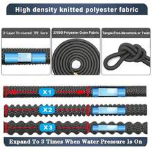 1 cuộn, vòi rửa xe tự thu gọn áp lực cao, vòi tưới vườn đa năng, thích hợp cho sân, bãi cỏ và làm vườn, vòi nước gia dụng, có các chiều dài 2,5m, 5m, 7,5m, 10m, 12,5m, 15m. - B - Xem 4