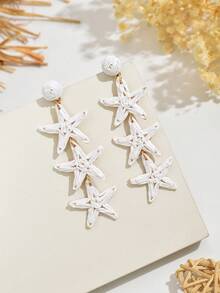 1 Cặp bông tai thả hình sao biển đan thủ công, Phong cách bãi biển mùa hè, Thiết kế Indie tối giản INS, Thích hợp cho Ngày lễ tình nhân, Mùa cưới, Ngày của mẹ, Lễ hội âm nhạc, Hàng ngày, Kỳ nghỉ, Trang phục dự tiệc dành cho phụ nữ - Màu Khaki - Xem 13