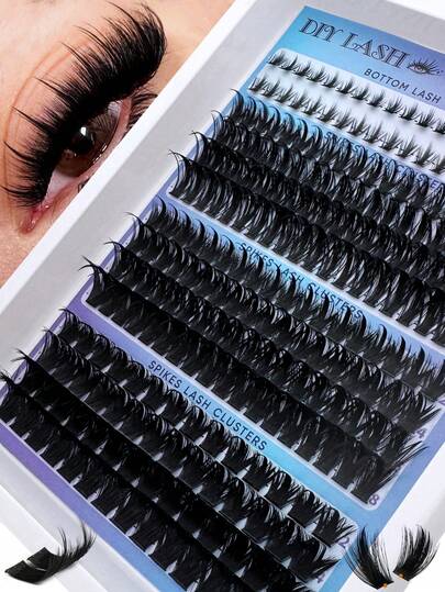246 piezas/182 piezas Extensiones de pestañas rusas Spikes Lash 3D Fluffy Volume Eyelash Clusters, Clusters de pestañas inferiores y puntiagudas DIY Fairy/Manga Eyelash, longitud mixta de 6-18 mm, natural y suave, aspecto natural de varios tipos, adecuado para cualquier estilo, accesorios de maquillaje reutilizables Clusters de pestañas