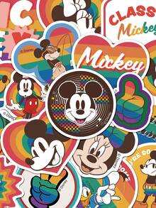 Disney 50张官方卡通贴纸创意自粘贴纸笔记本电脑滑板吉他保温杯手机水杯防水贴纸 - 老鼠 - 查看 7
