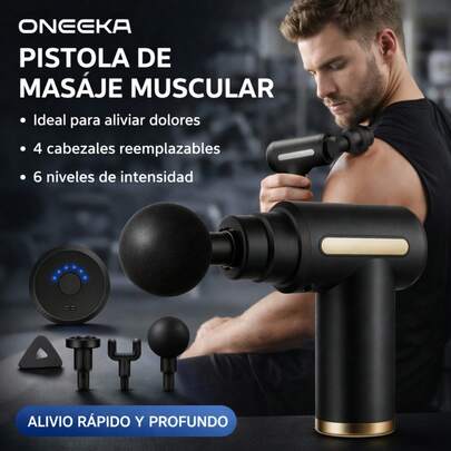 ONEEKA Pistola de fascia fría y caliente, mini pistola eléctrica de fitness para fascia cervical, masajeador de relajación, relajante muscular
