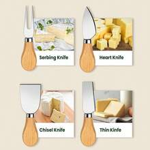 4-Piece Cheese Knife And Spatula Set / Bread And Fruit Knife Box Combination Set - View 7