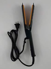 Rizador, plancha para trenzas, flequillo voluminizador, plancha de pelo de doble uso, rizador de cabeza alta, portátil. - Negro - Ver 1