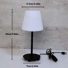 1pc Cream-Style LED Desk Lamp, Touch Control 3-Color Ambient Light (Dimmable), USB Powered, Home Bedroom Decor Lighting, Suitable For Dining Room, Cafe, Bar - Multi-color light - View 5