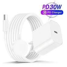 1个30W PD快充适配器+磁吸充电线，适用于 Series 11/SE 3/Ultra 3 Ultra/8/7/6/SE/SE2/5/4/3/2/1 - 美規A型插(110-127V) - 查看 1