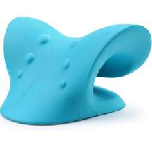 Neck Stretcher For Pain Relief, Neck And Shoulder Relaxer Cervical Traction Device Pillow For Muscle Relax And TMJ Pain Relief - Blue - View 4