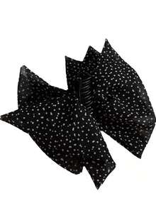 1个波点三层网纱蝴蝶结发爪夹，马尾辫发圈，发绳发饰 - 彩色 - 查看 8