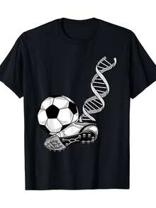 2026 Unisex New Popular Casual T-Shirt USA 2026 World Cup T-Shirt - Star Spangled Soccer Design - American Host Fan Tee Fun Printed Round Neck Short Sleeved T-Shirt Suitable For: Sports Events/Holiday Parties/Outings/Sports And Other Holiday Gifts - 黑色9 - 查看 1