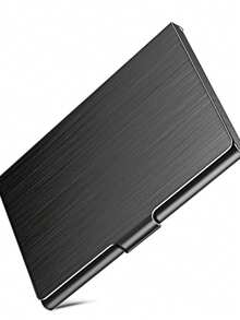 2个超薄名片夹，口袋式金属卡套，专业不锈钢卡套，钱包式卡套，按扣闭合 - A - 查看 6