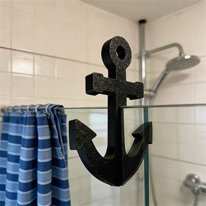 2 piezas Ganchos de baño estilo náutico, sin necesidad de adhesivo ni perforación, estables y resistentes, para colgar esponja, toallas, paños de lavado, lencería, estantes, estantes colgantes, organizador de baño
