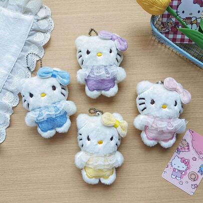 SANRIO Mặt dây chuyền nhồi bông cho trẻ em, quà tặng sinh nhật, móc khóa, mặt dây chuyền túi xách, quà tặng ngày Valentine, quà lưu niệm.