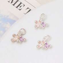 1pc/4pcs/8pcs Delicate Mini Lilac & Osmanthus Flower 3D Pendant DIY Beaded Necklace & Earring Jewelry Accessories - Multicolor - View 6